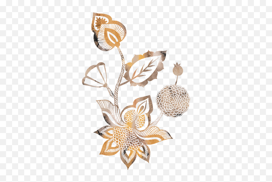 Metallic Budding Flower Temporary Tattoo - Illustration Png,Flower Tattoo Png