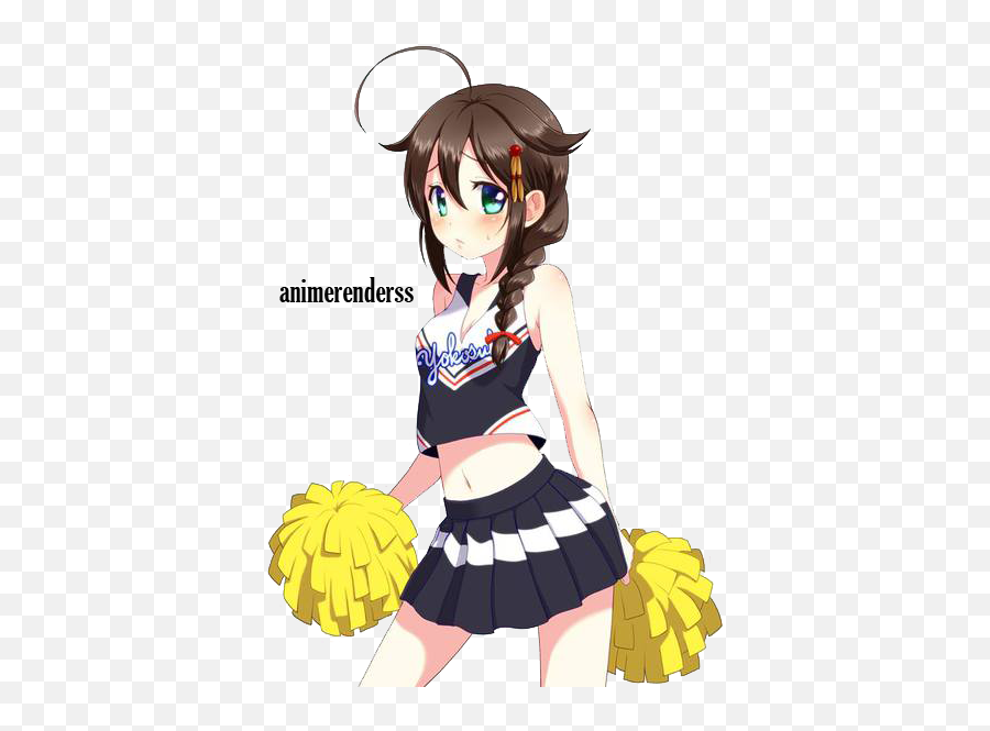 Collection Of Cheerleader - Cute Anime Girl Cheerleader Anime Cheerleader Render Png,Cheerleader Png