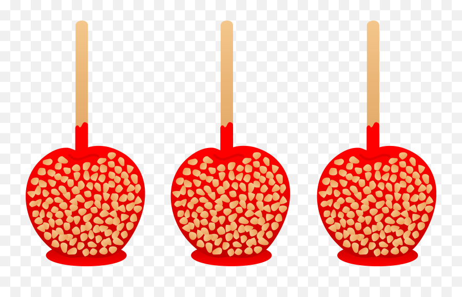 Three Halloween Candy Apples - Caramel Apples Transparent Clipart Png,Halloween Candy Png