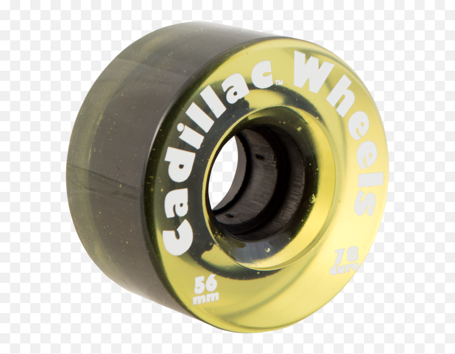 Cadillac 56mm Beer Clear Yellow Skateboard Wheels Set Of 4 - Skateboard Wheel Png,Skateboard Transparent