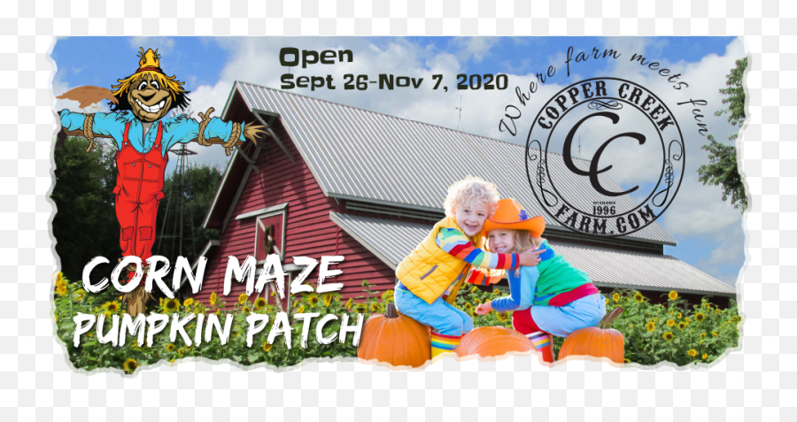 Corn Maze And Pumpkin Patches In Georgia Copper Creek Farm - Cartoon Png,Corn Field Png