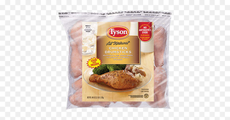 100 Natural Frozen Chicken Drumsticks Tyson Brand - Frozen Chicken Drumsticks Png,Chicken Leg Png