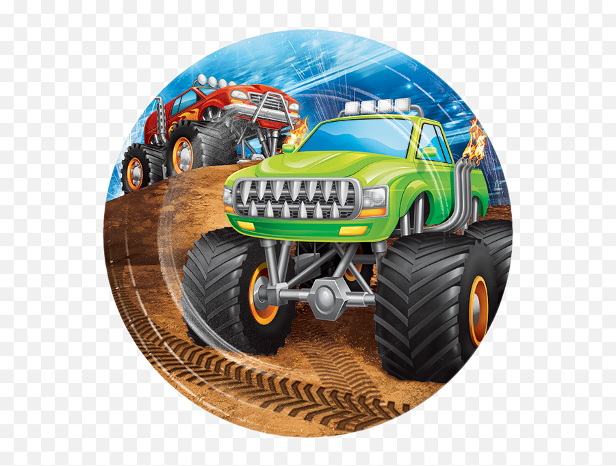 Monster Truck Dessert Plates - Monster Truck Birthday Png,Monster Truck Png