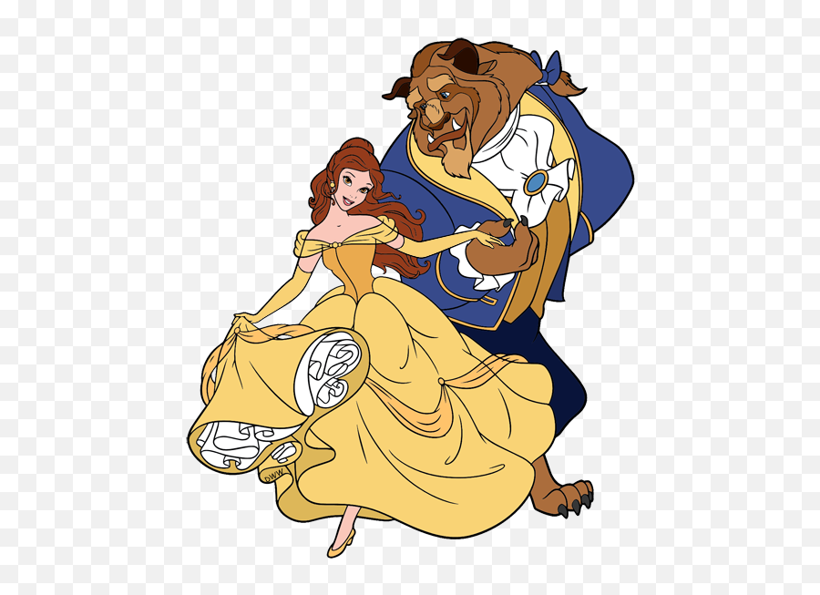 Belle And The Beast Clip Art Disney Galore - Characters In Beauty And The Beast Cliparts Png,Beauty And The Beast Transparent