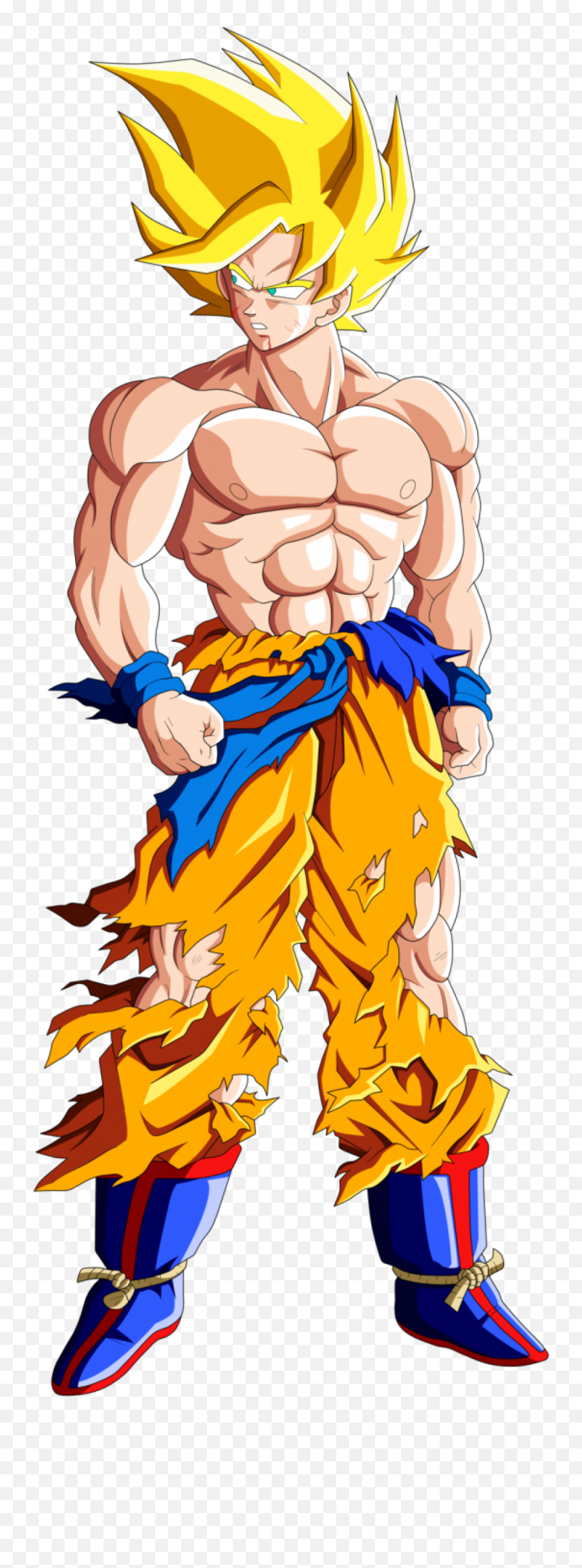 Animecodex - Goku Super Saiyan Muscles Png,Super Saiyan Goku Png