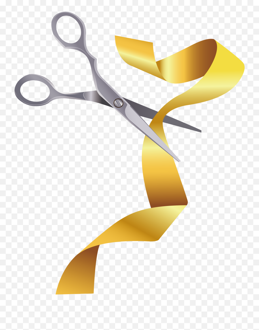 Sissors Png - Golden Ribbon Transprent Golden Ribbon With Golden Ribbon Cutting Png,Golden Ribbon Png