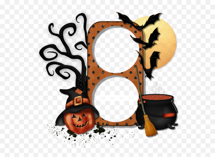 Cadre Halloween Png 31 Octobre - Halloween Frame Png Witch Hat,Halloween Frame Png