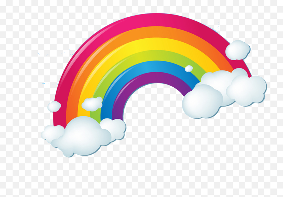 Rainbow Clouds Cloud Iridescence Free Transparent Image - Transparent Rainbow With Clouds Png,Cartoon Rainbow Png