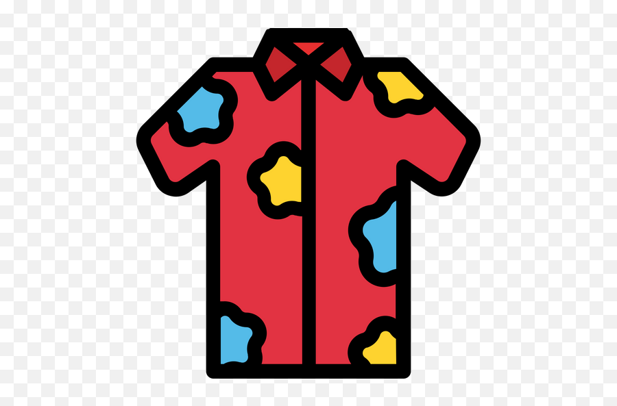 Beach Shirt Icon Of Colored Outline Style - Available In Svg Beach Shirt Clip Art Png,Shirt Clipart Png