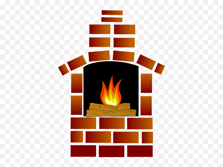 Brick Oven With And Flames Clip Art - Fireplace Clipart Png Cartoon Fireplace Transparent Background,Cartoon Flames Png