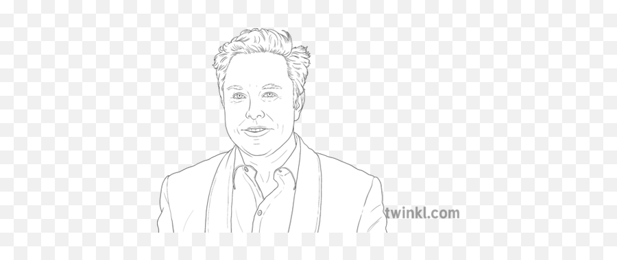 Elon Musk Portrait Entrepreneur Engineer Technology Swat Ks2 - Hair Design Png,Elon Musk Png