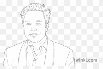 Elon Musk Portrait Entrepreneur Engineer Technology Swat Ks2 - Hair Design Png,Elon Musk Png
