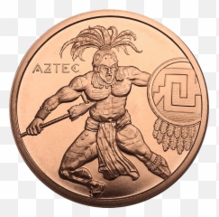 Aztec Warrior Copper - Dillon Gage Aztec Warrior Png,Aztec Calendar Png