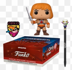 Funko Pop Masters Of The Universe - HeMan with Lightning Sword Flocked 991 Exclusive Collector Box Of The png
