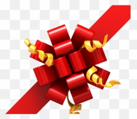 Christmas Ribbon Clipart Corner - Cutting Design Png