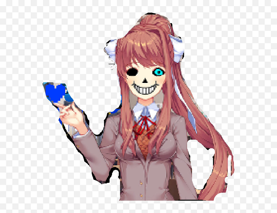 Monika Sans - Ddlc Monika Meme Png,Monika Transparent