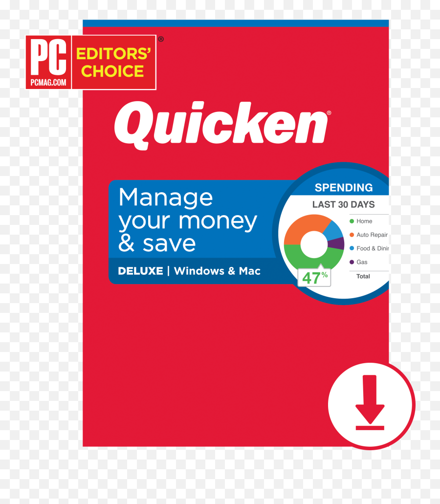 Quicken 2020 Deluxe 1 Year Email Delivery User For Pcmac - Quicken Png,Desktop Icon Scissors Cutting Circle