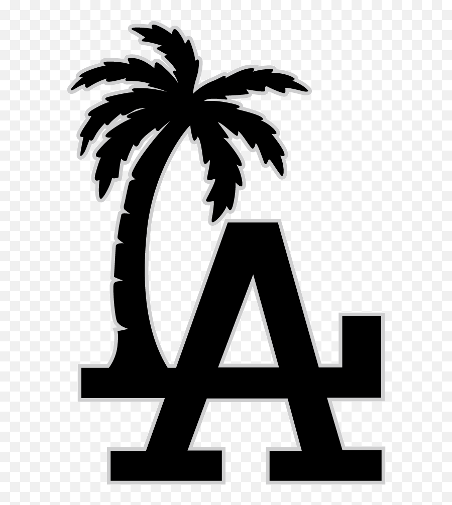 Black And White Palm Tree Logo - La Dodgers Palm Tree Png,Palm Tree Logo