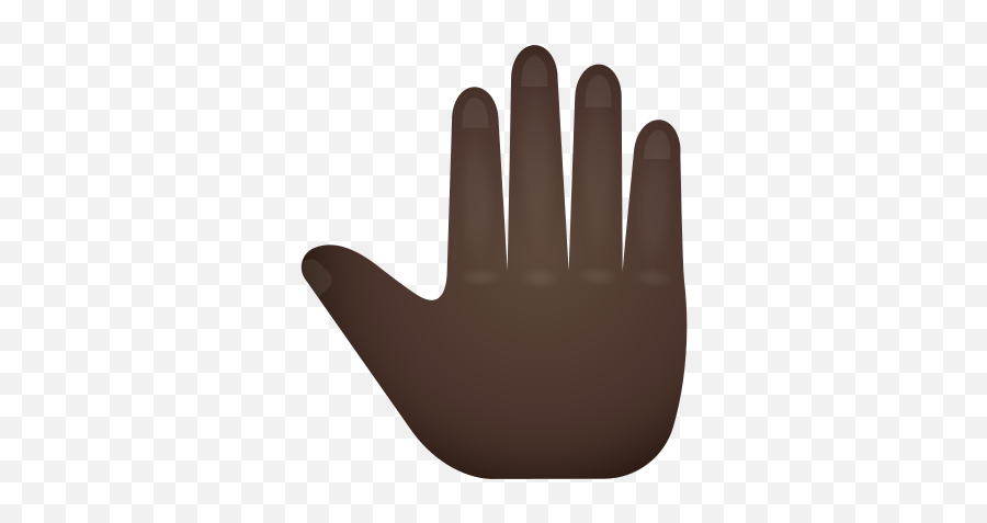 Raised Back Of Hand Dark Skin Tone Icon - Sign Language Png,Hand Waving Icon