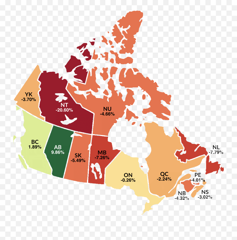 Cumulative Interprovincial Migration - Blank Coloured Map Of Canada Png,Share Png