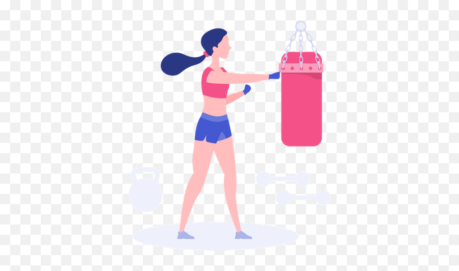 Punch Icon - Download In Colored Outline Style Kettlebell Png,Punching Icon