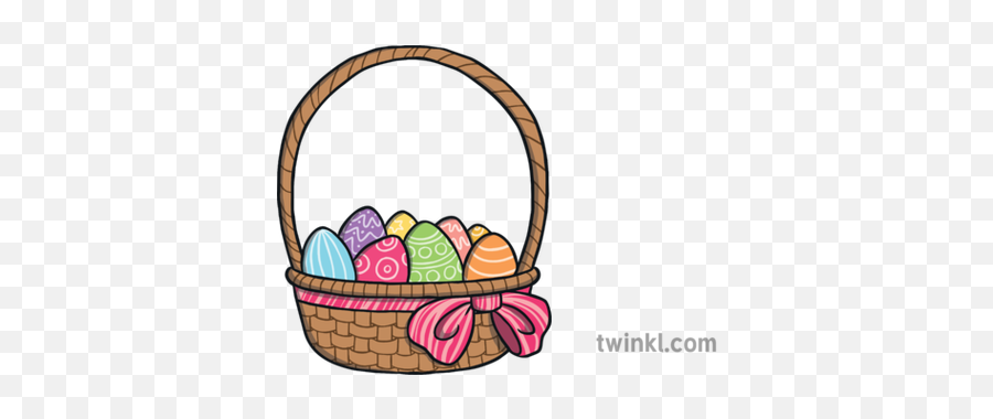 Easter Basket Celebration Religion Ks1 Illustration - Twinkl Empty Easter Basket Clipart Png,Easter Basket Transparent