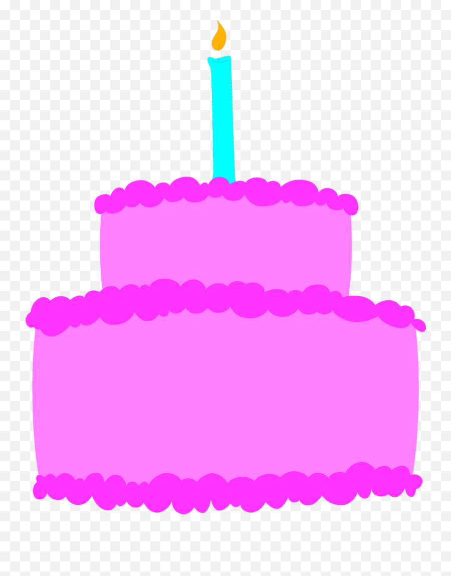 Png Birthday Cake No Background - Pink Birthday Cake Clip Art,Birthday Cake Transparent Background