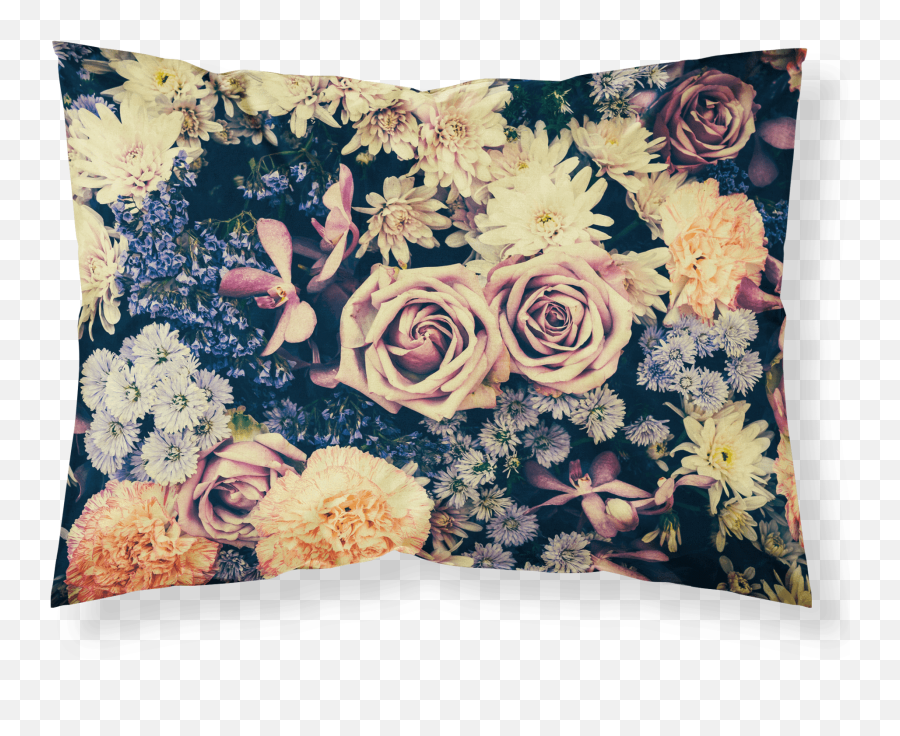 Vintage Flowers Pillowcase - Electro Threads Vintage Flower Blanket Png,Vintage Flowers Png