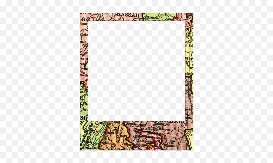 Toolbox Frames - Polaroid Map Frame 15 Graphic By Janet Picture Frame Png,Polaroid Picture Frame Png