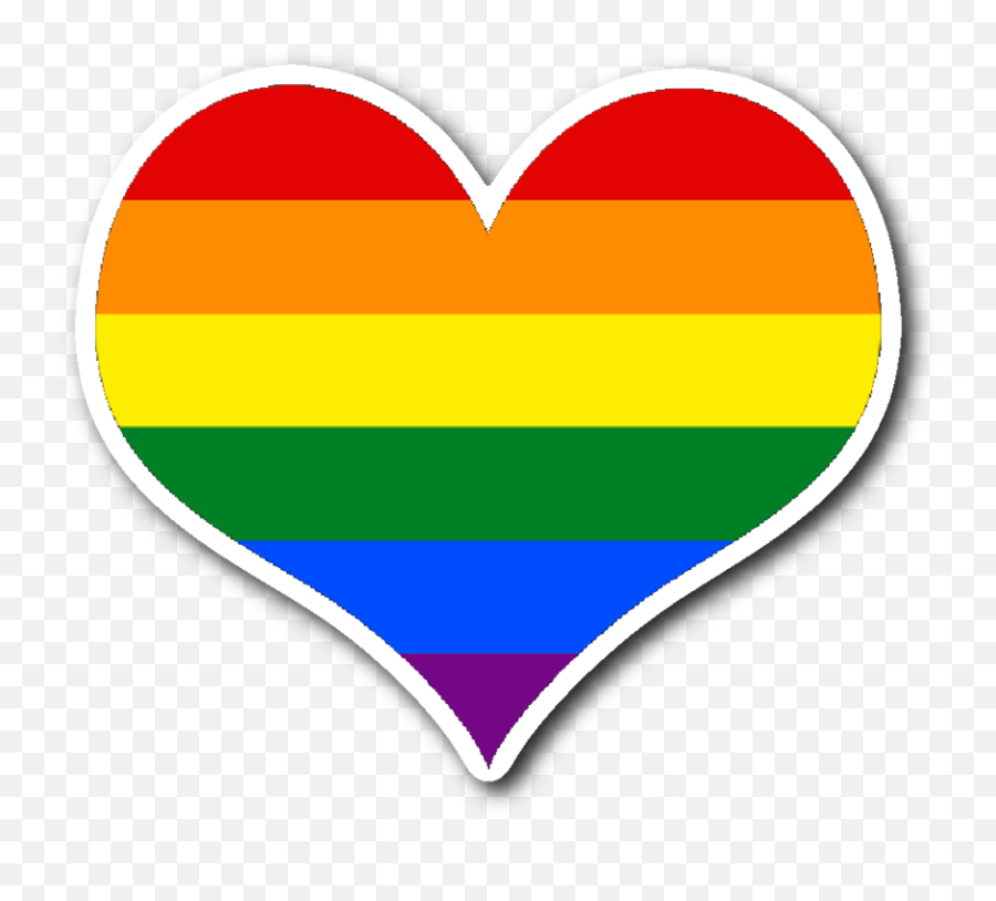 Download Hd Rainbow Heart Sticker Transparent Png Image - Heart,Heart Sticker Png