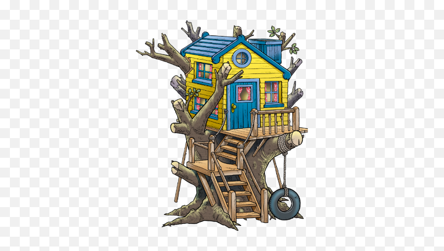 Treehouse Genies - Tree Of House In Cartoon Png,Treehouse Png