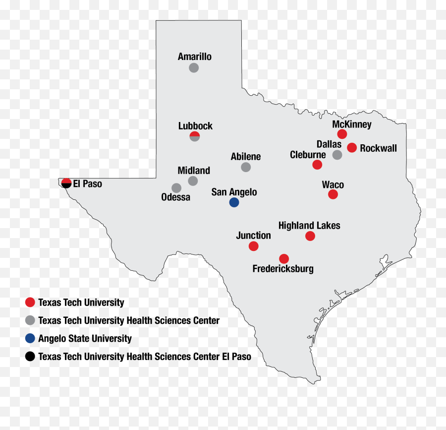 Campuses Academic Sites - Map Of Texas Png,Texas Tech Png