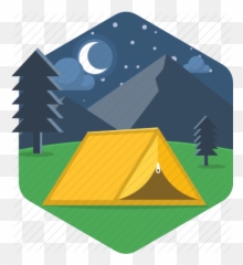 U0027camping And Adventure - Hexagonalu0027 By Popcornarts Camping Car Icon Illustration Png,Camping Png