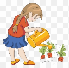 Uses Of Water For Watering Plants Clipart U2013 Free Png Images - Girl