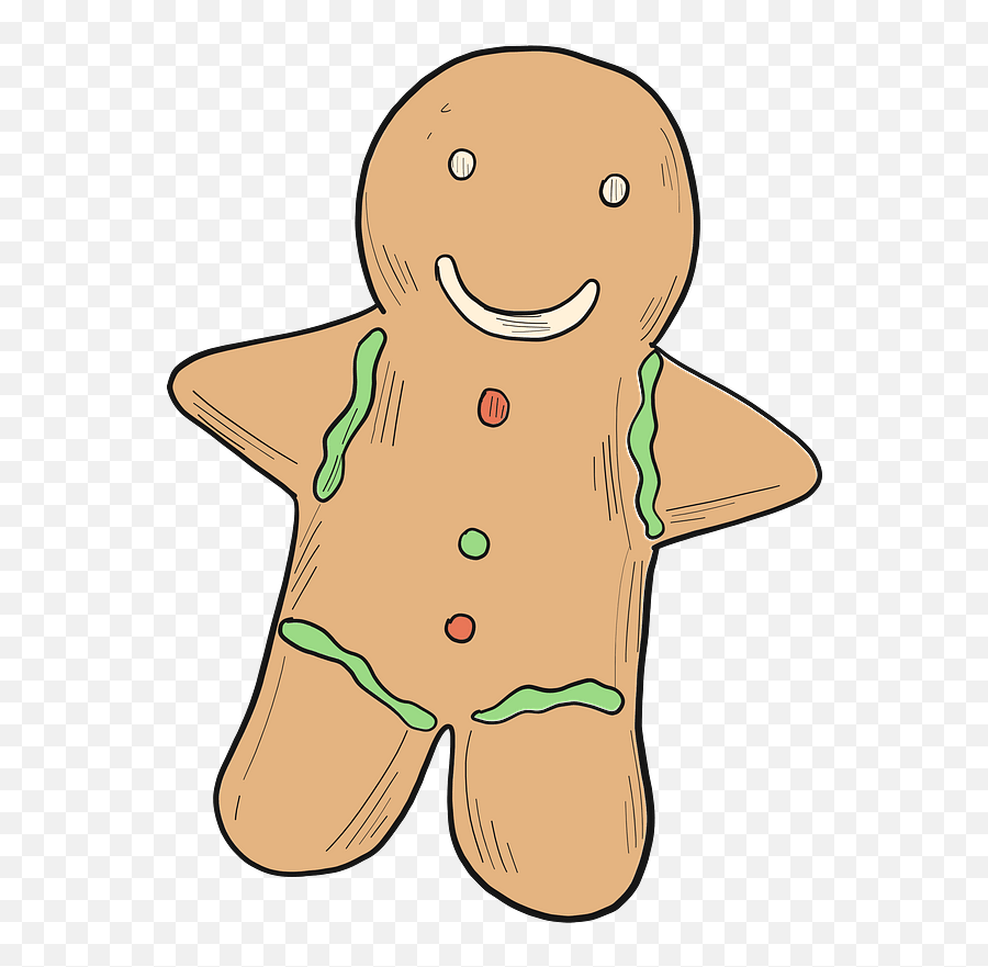 Gingerbread Man Clipart Free Download Transparent Png - Cartoon,Gingerbread Man Png