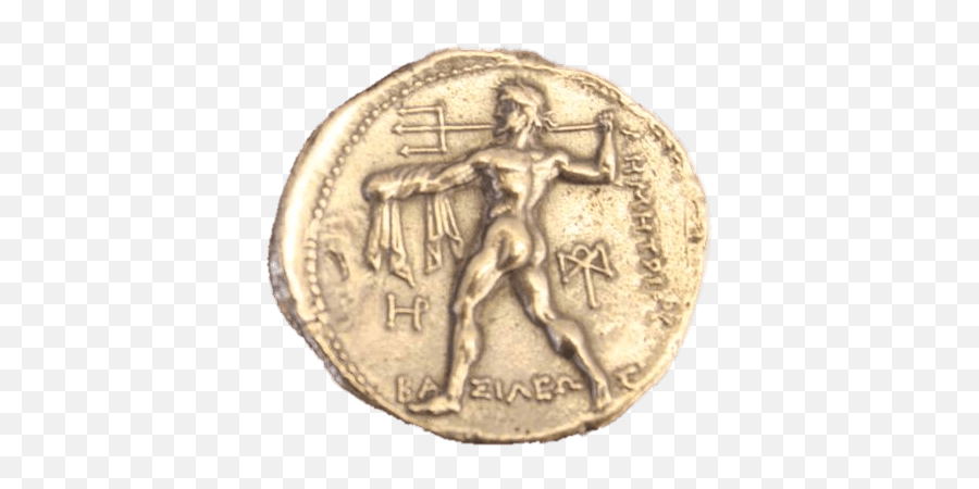 Ancient Greek Coin With Poseidon Image Transparent Png - Ancient Greek Poseidon Coin,Poseidon Png