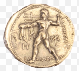 Ancient Greek Coin With Poseidon Image Transparent Png - Ancient Greek Poseidon Coin,Poseidon Png
