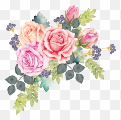Assorted Color Flowers Illustration Watercolour - Flower Watercolor Pastel Png,Watercolor Flowers Transparent Background