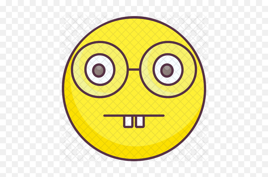 Goofy Nerd Emoji Icon - Happy Png,Nerd Emoji Png