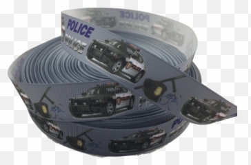 Police Grosgrain Ribbon 78 - Grey Ribon RQC Supply Carbon Fibers png