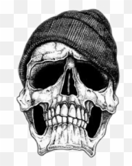 Calavera Drawing Skull Sticker - Skulls Punk Png Download Skull Tattoo Designs,Punk Png