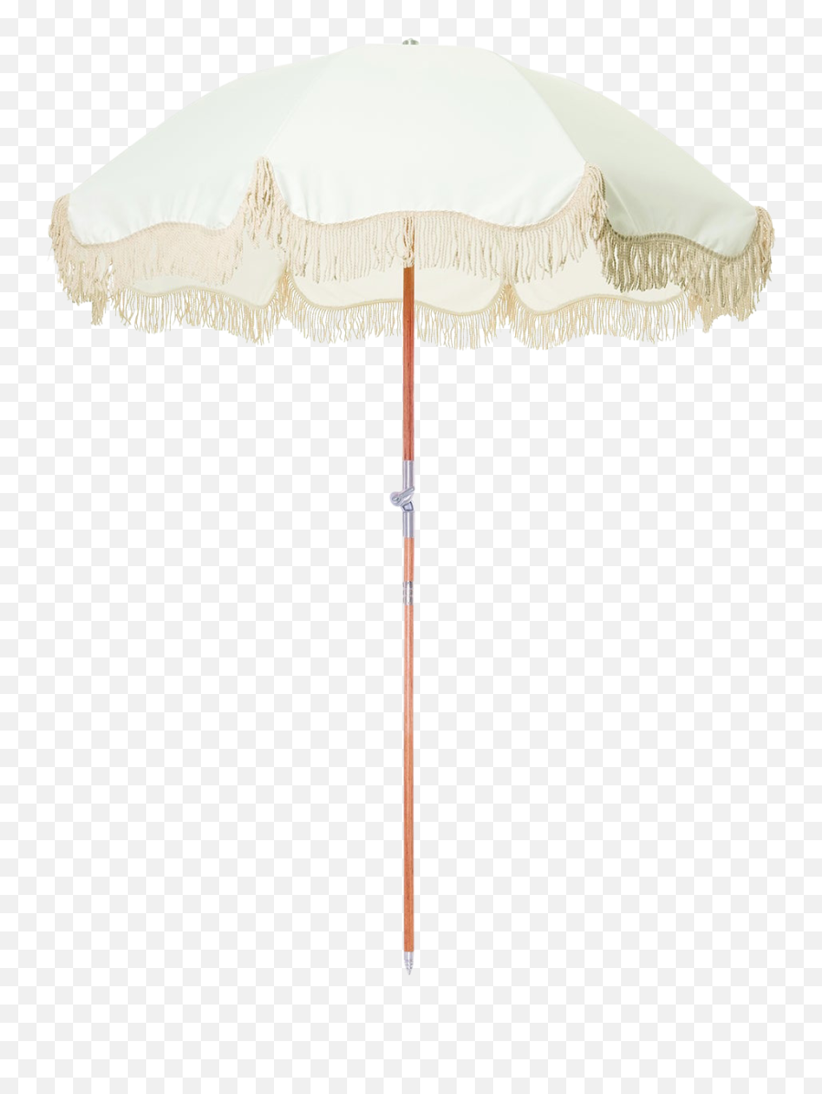 Premium Beach Umbrella - Antique White With Fringe Antique Beach Umbrella White Png,Beach Umbrella Png