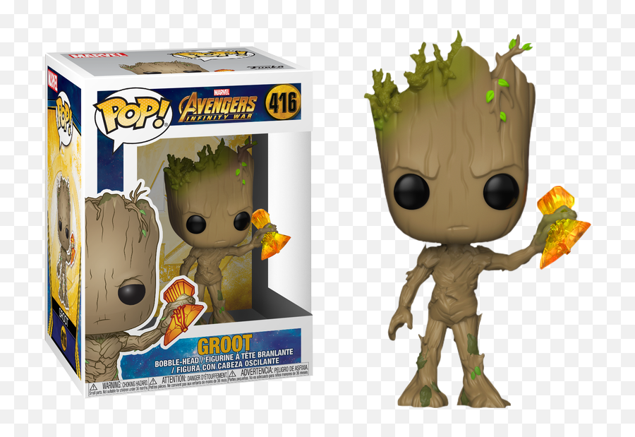 Funko Pop Avengers 3 Infinity War - Groot With Stormbreaker 416 Funko Pop Groot Stormbreaker Png,Groot Transparent