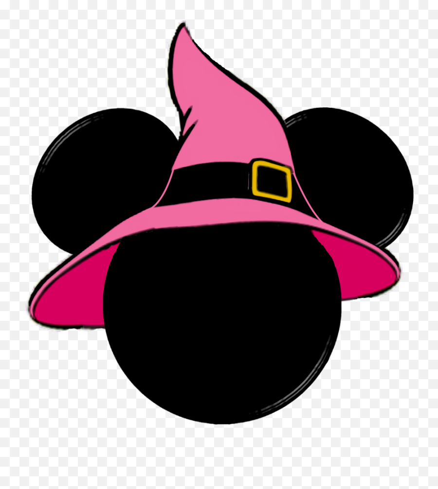 Minnie Witch Hat Disney Scrapbook Mickey Halloween - Minnie Mouse Halloween Clipart Png,Mickey Mouse Silhouette Png