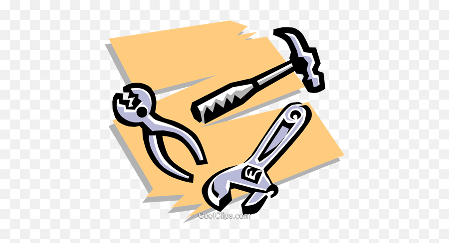 Hammer Pliers Wrench Royalty Free Vector Clip Art - Martelo E Chave De Fenda Png,Technology Clipart Png