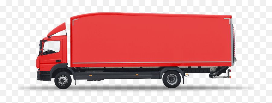 Download 18t Box Van Rigid Side View - Cargo Truck Side Png,Red Truck Png