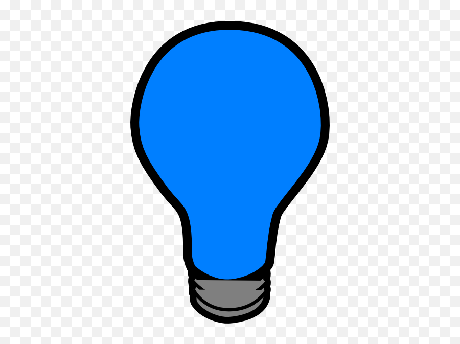 Blue Lightbulb Clip Art - Vector Clip Art Light Bulb Png,Light Bulb Clipart Png