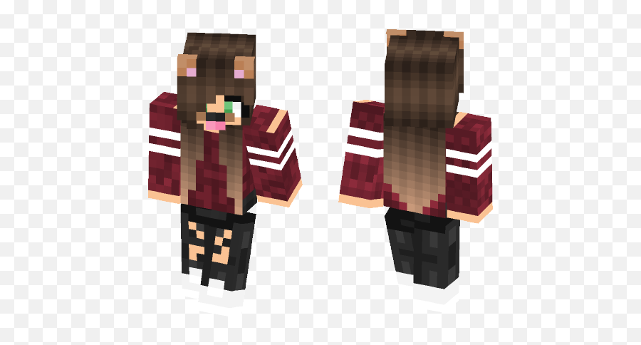 Download Cute Girl With Dog Filter - Minecraft Pvp Boy Skin Png,Dog Filter Png