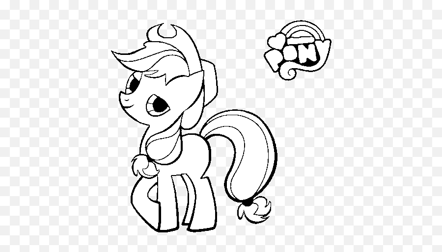 Applejack Coloring Page - My Little Pony Applejack Coloring Png,Applejack Png