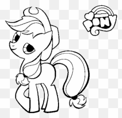 Applejack Coloring Page - My Little Pony Applejack Coloring Png,Applejack Png